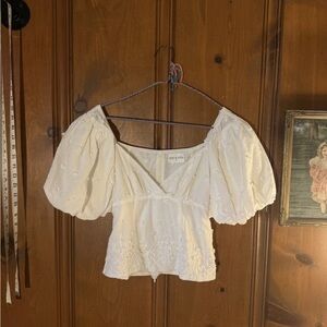 Cream Puff Sleeve Top